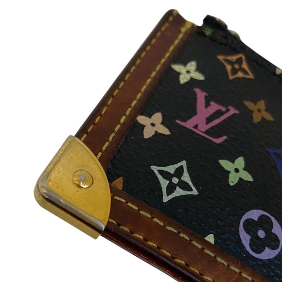 Authentic Louis Vuitton x Murakami Noir Multicolore Key Cles Holder Pouch- Y2K - Picture 16 of 16
